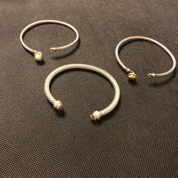 David Yurman 5mm Morganite-Diamond Cable Bracelet - Picture 3 of 8